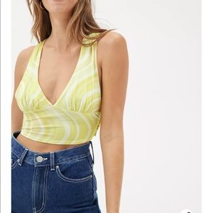 NWT UO Phoenix Plunging Tie-Back Tank Top